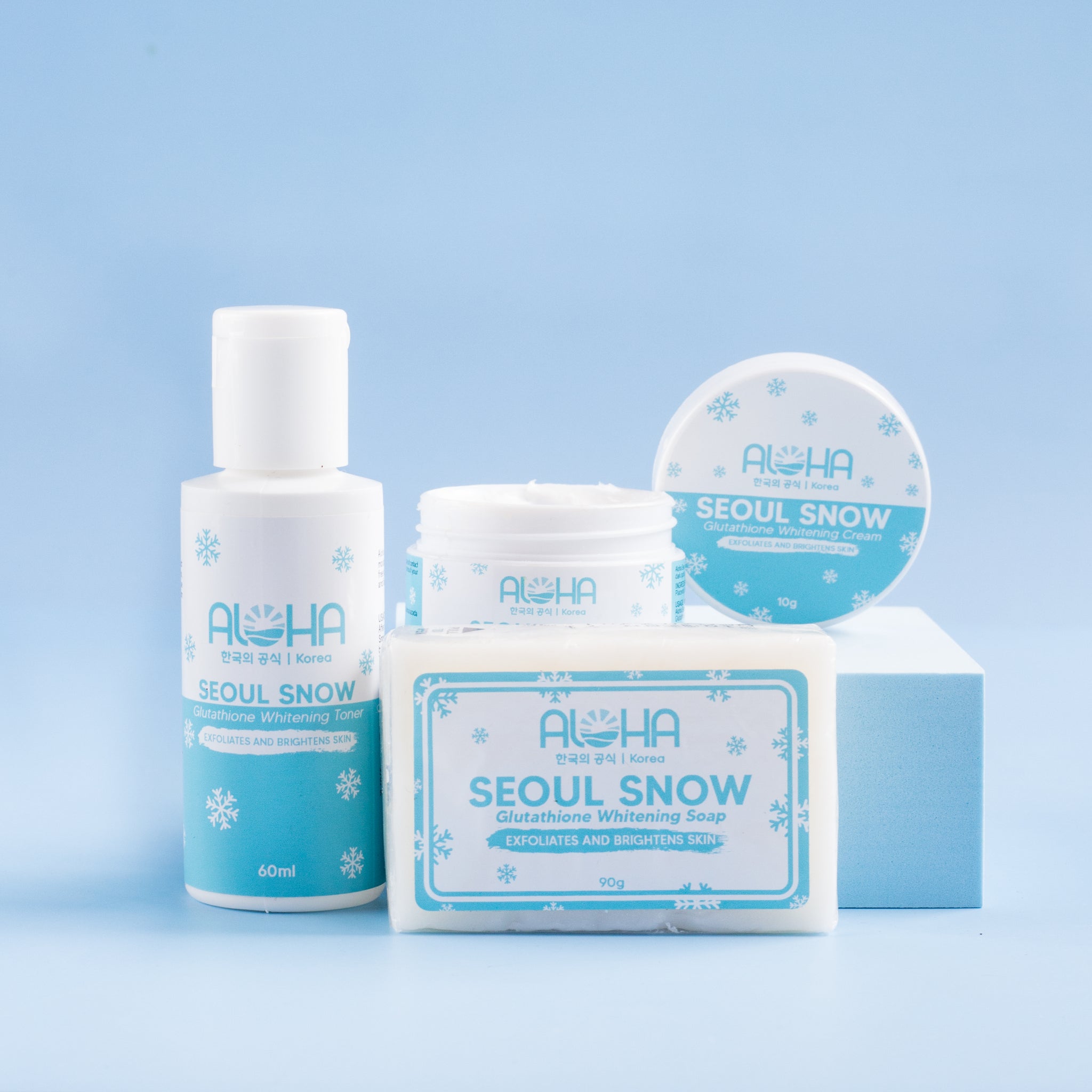 Seoul Snow Glutathione Whitening Set Face